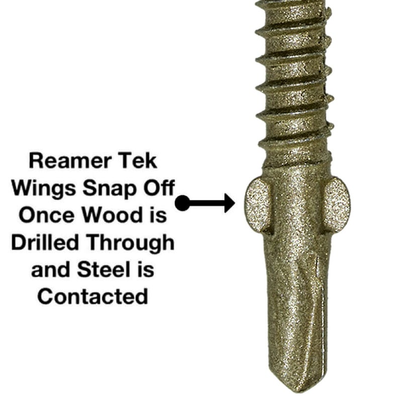 Jake Sales 14x4 Reamer Tek Torx/Star Head مسامير ذاتية الحفر من الخشب إلى المعدن - للأسطح المسطحة والمقطورات - رأس برغي T-30 Torx 5 رطل - عدد 118 براغي - Image 5